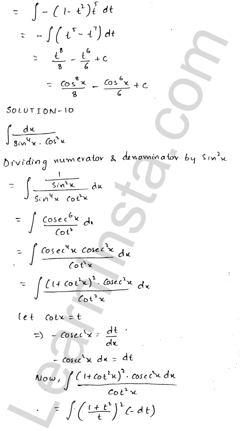 RD Sharma Class 12 Solutions Chapter 19 Indefinite Integrals Ex 19.12 1.6