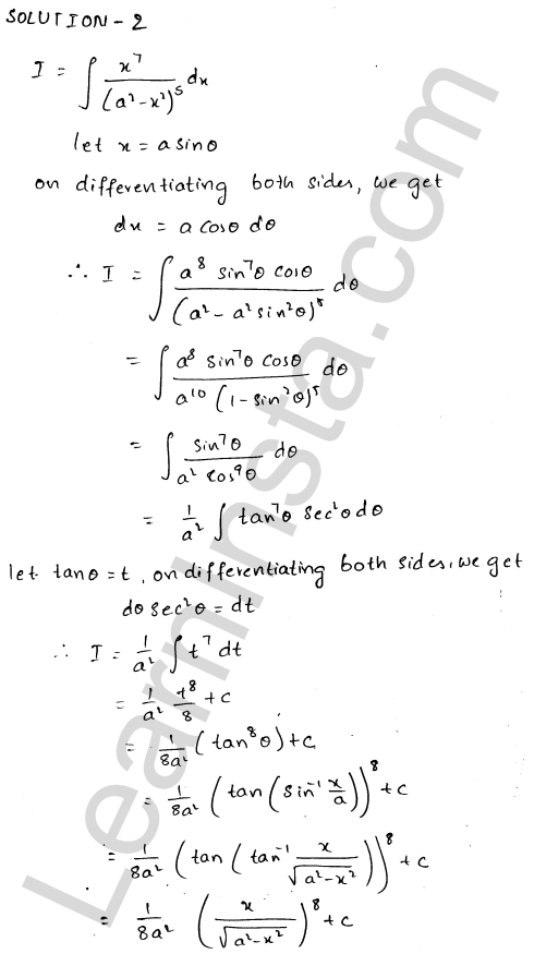 RD Sharma Class 12 Solutions Chapter 19 Indefinite Integrals Ex 19.13 1.2