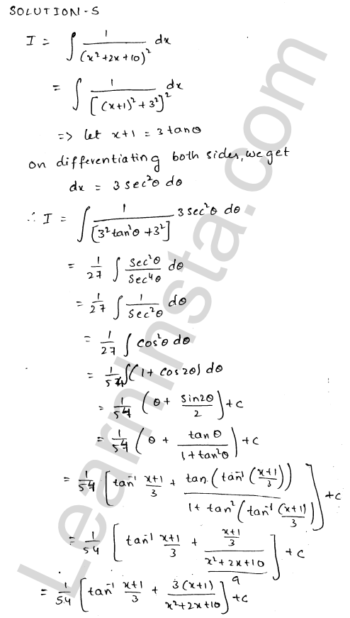 RD Sharma Class 12 Solutions Chapter 19 Indefinite Integrals Ex 19.13 1.6