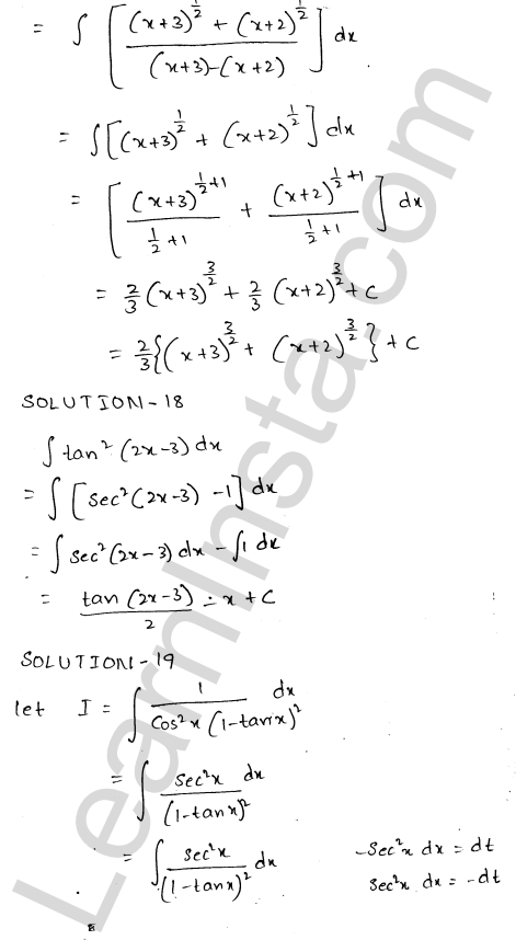 RD Sharma Class 12 Solutions Chapter 19 Indefinite Integrals Ex 19.3 1.8