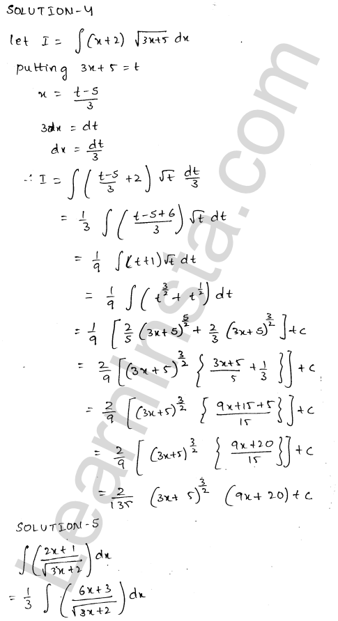 RD Sharma Class 12 Solutions Chapter 19 Indefinite Integrals Ex 19.5 1.3