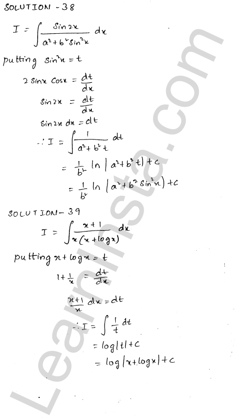 RD Sharma Class 12 Solutions Chapter 19 Indefinite Integrals Ex 19.8 1.18