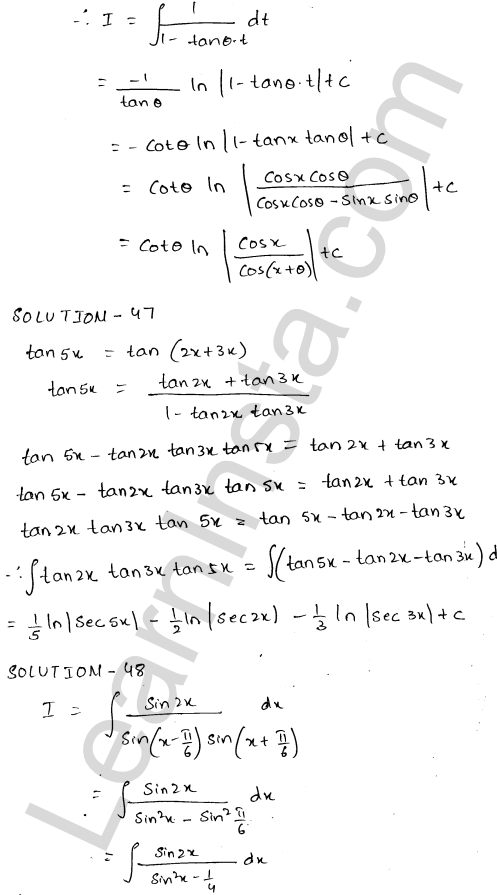 RD Sharma Class 12 Solutions Chapter 19 Indefinite Integrals Ex 19.8 1.22