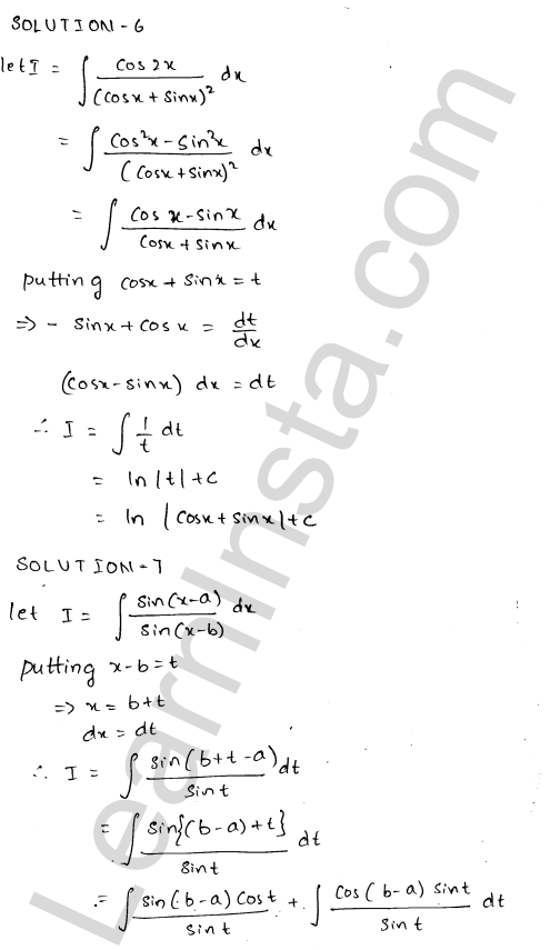 RD Sharma Class 12 Solutions Chapter 19 Indefinite Integrals Ex 19.8 1.3