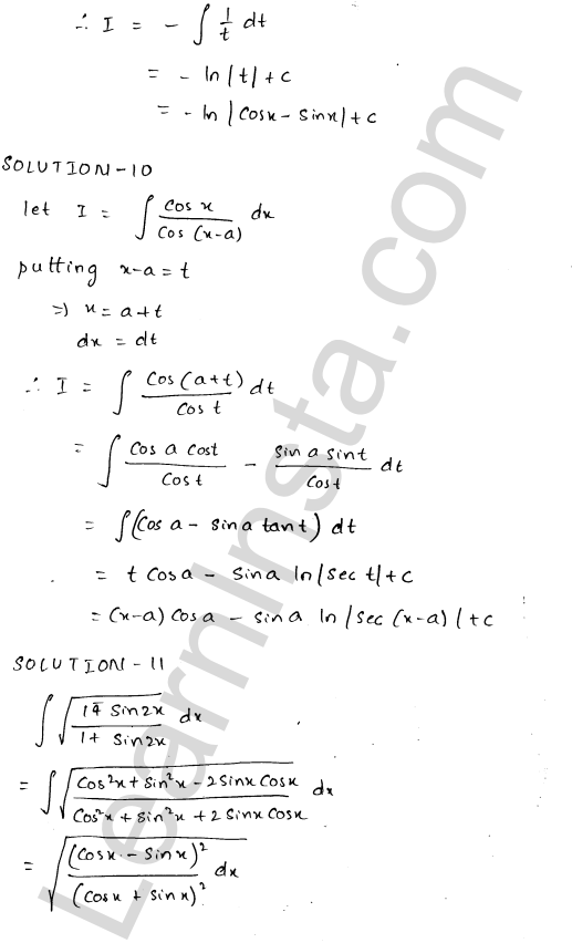 RD Sharma Class 12 Solutions Chapter 19 Indefinite Integrals Ex 19.8 1.5