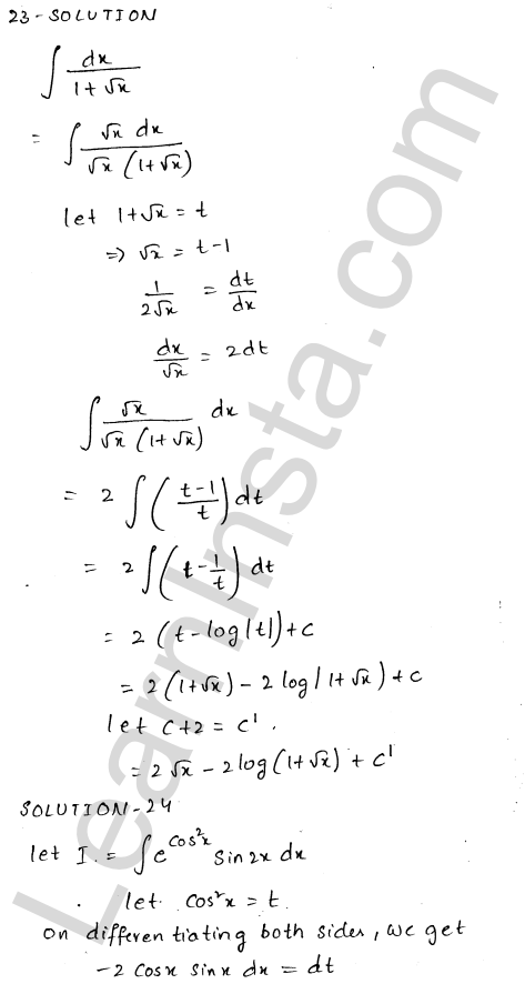 RD Sharma Class 12 Solutions Chapter 19 Indefinite Integrals Ex 19.9 1.16