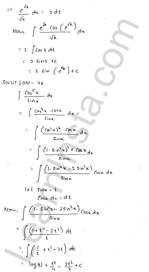 RD Sharma Class 12 Solutions Chapter 19 Indefinite Integrals Ex 19.9 1.29