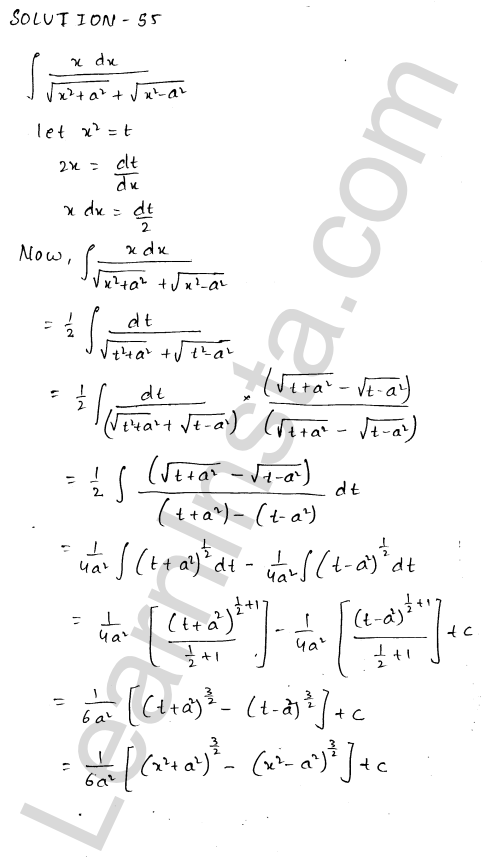 RD Sharma Class 12 Solutions Chapter 19 Indefinite Integrals Ex 19.9 1.34
