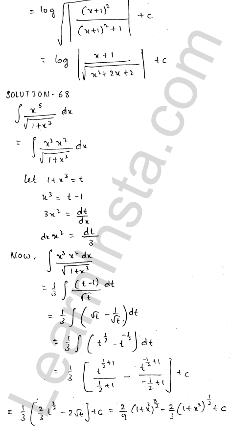 RD Sharma Class 12 Solutions Chapter 19 Indefinite Integrals Ex 19.9 1.43