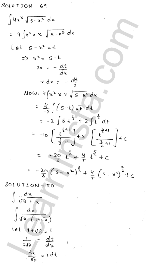 RD Sharma Class 12 Solutions Chapter 19 Indefinite Integrals Ex 19.9 1.44