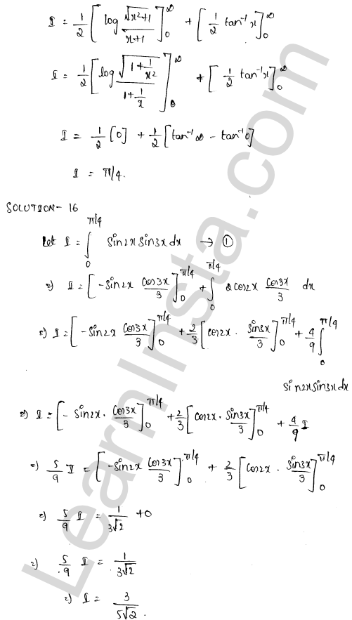 RD Sharma Class 12 Solutions Chapter 20 Definite Integrals Revision Exercise 1.12