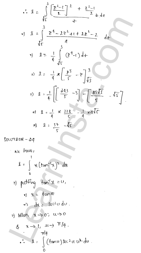 RD Sharma Class 12 Solutions Chapter 20 Definite Integrals Revision Exercise 1.17