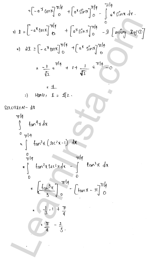 RD Sharma Class 12 Solutions Chapter 20 Definite Integrals Revision Exercise 1.21