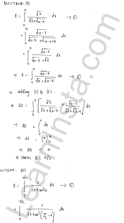 RD Sharma Class 12 Solutions Chapter 20 Definite Integrals Revision Exercise 1.28