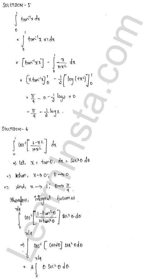 RD Sharma Class 12 Solutions Chapter 20 Definite Integrals Revision Exercise 1.3