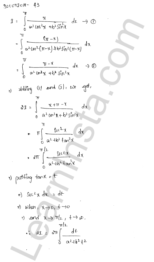 RD Sharma Class 12 Solutions Chapter 20 Definite Integrals Revision Exercise 1.31