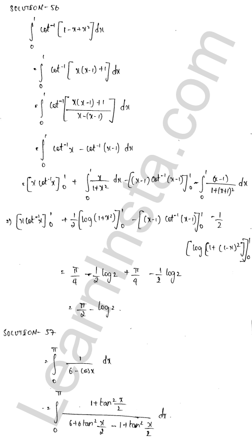 RD Sharma Class 12 Solutions Chapter 20 Definite Integrals Revision Exercise 1.42