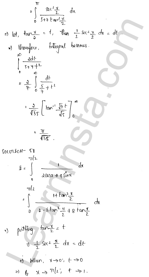 RD Sharma Class 12 Solutions Chapter 20 Definite Integrals Revision Exercise 1.43