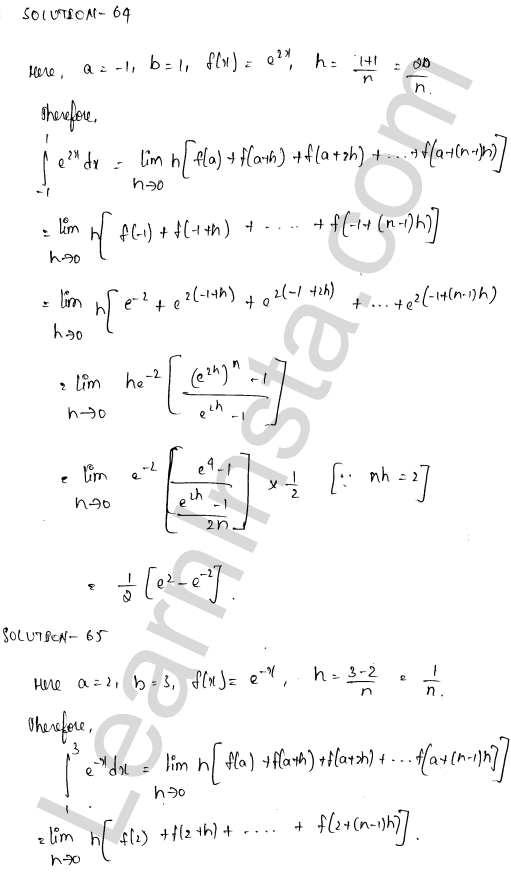RD Sharma Class 12 Solutions Chapter 20 Definite Integrals Revision Exercise 1.48