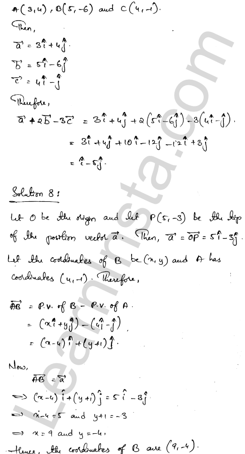 RD Sharma Class 12 Solutions Chapter 23 Algebra of Vectors Ex 23.5 1.4
