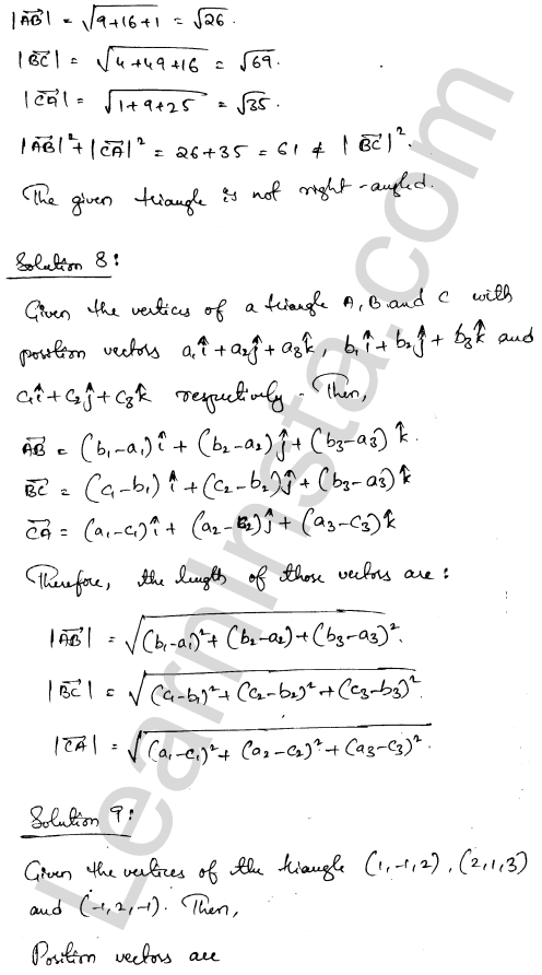 RD Sharma Class 12 Solutions Chapter 23 Algebra of Vectors Ex 23.6 1.4