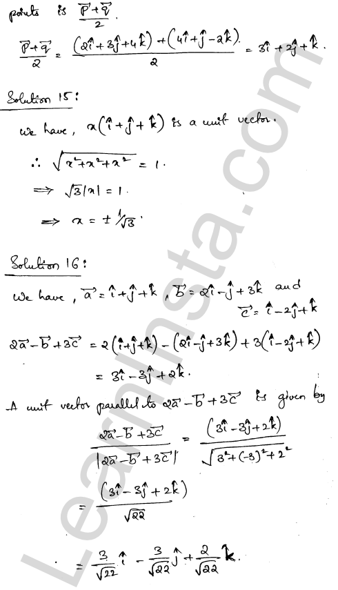 RD Sharma Class 12 Solutions Chapter 23 Algebra of Vectors Ex 23.6 1.8