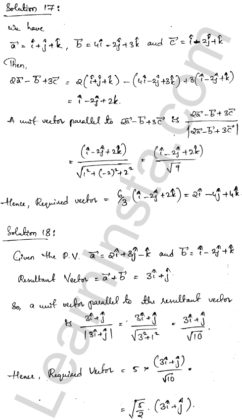 RD Sharma Class 12 Solutions Chapter 23 Algebra of Vectors Ex 23.6 1.9