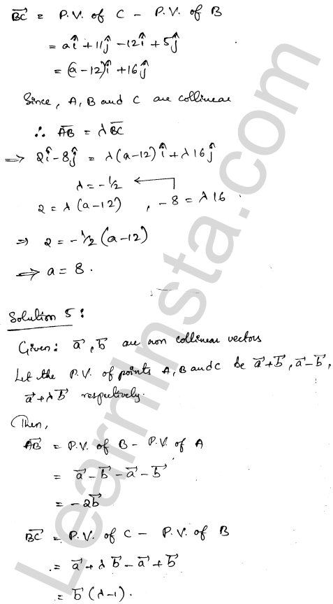 RD Sharma Class 12 Solutions Chapter 23 Algebra of Vectors Ex 23.7 1.4
