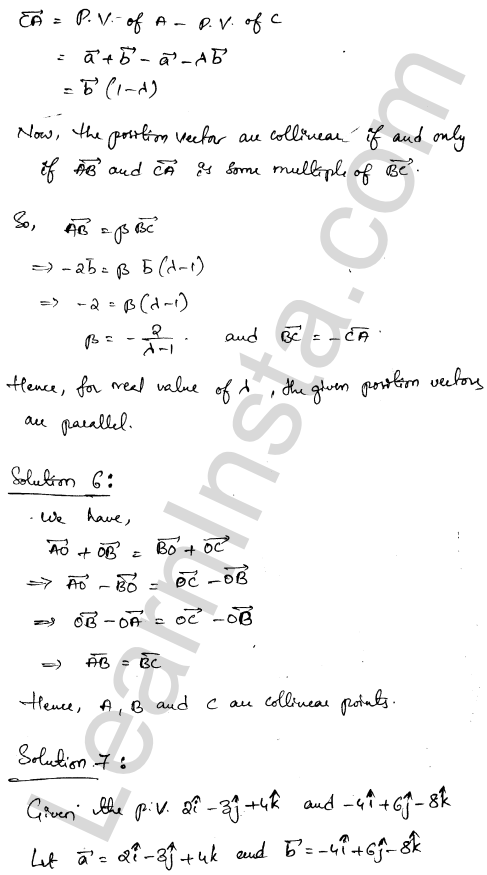 RD Sharma Class 12 Solutions Chapter 23 Algebra of Vectors Ex 23.7 1.5