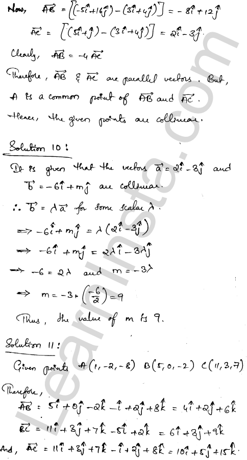 RD Sharma Class 12 Solutions Chapter 23 Algebra of Vectors Ex 23.7 1.7