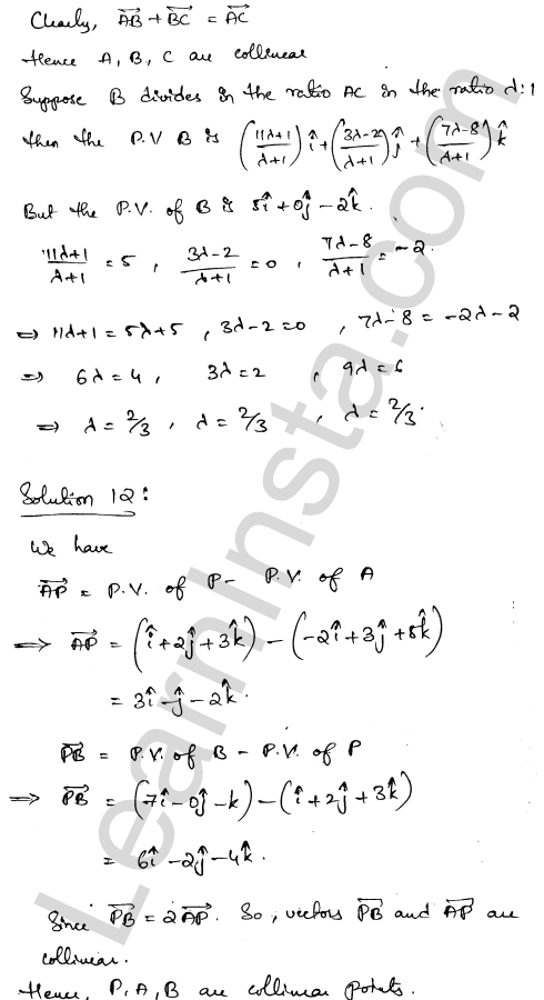 RD Sharma Class 12 Solutions Chapter 23 Algebra of Vectors Ex 23.7 1.8