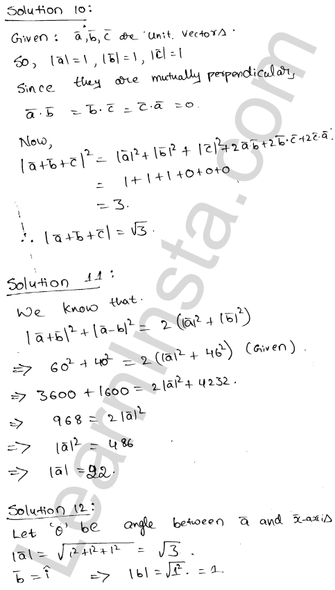 RD Sharma Class 12 Solutions Chapter 24 Scalar Or Dot Product Ex 24.1 1.10