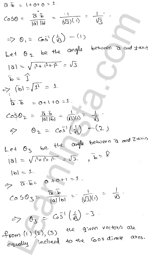 RD Sharma Class 12 Solutions Chapter 24 Scalar Or Dot Product Ex 24.1 1.11