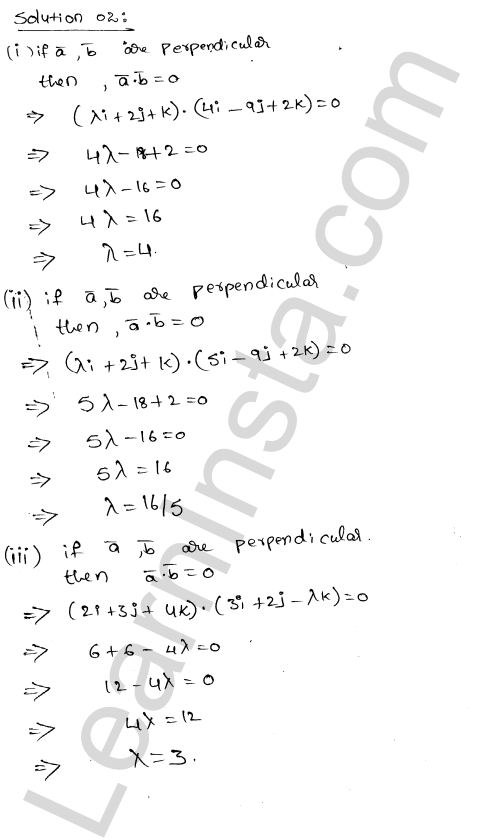 RD Sharma Class 12 Solutions Chapter 24 Scalar Or Dot Product Ex 24.1 1.2