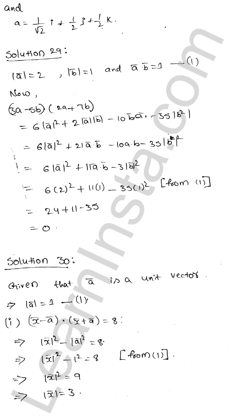 RD Sharma Class 12 Solutions Chapter 24 Scalar Or Dot Product Ex 24.1 1.22