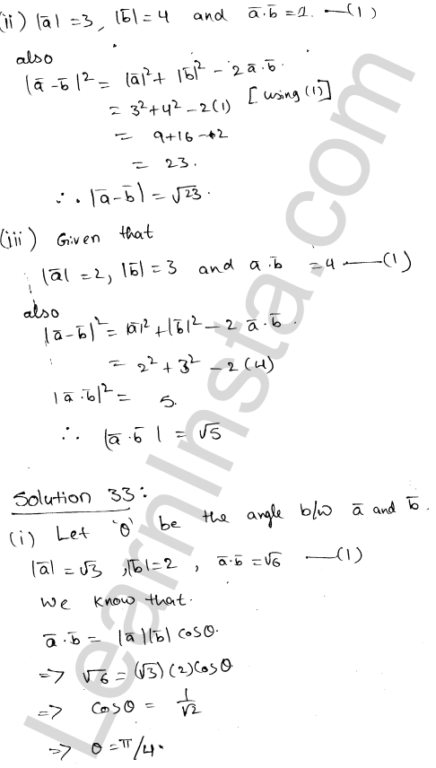 RD Sharma Class 12 Solutions Chapter 24 Scalar Or Dot Product Ex 24.1 1.25