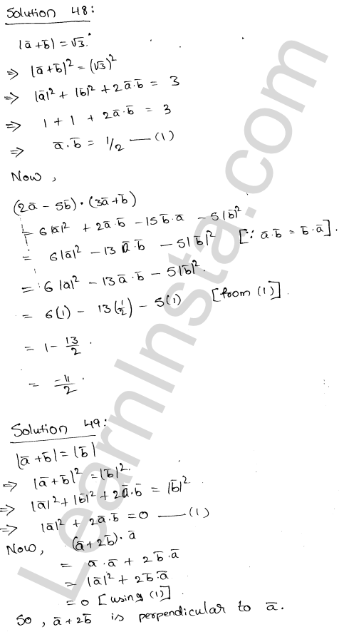 RD Sharma Class 12 Solutions Chapter 24 Scalar Or Dot Product Ex 24.1 1.36
