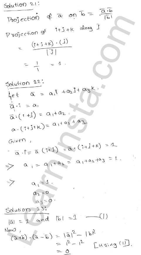 RD Sharma Class 12 Solutions Chapter 24 Scalar Or Dot Product VSAQ 1.8