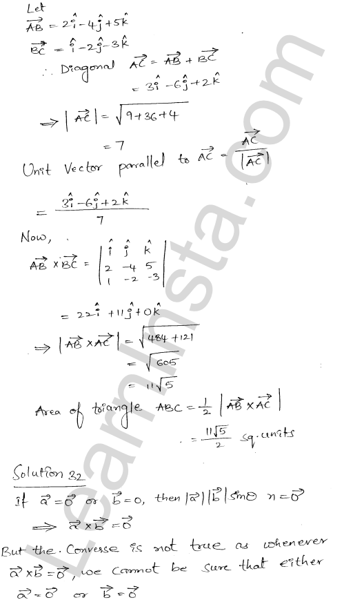 RD Sharma Class 12 Solutions Chapter 25 Vector or Cross Product Ex 25.1 1.26