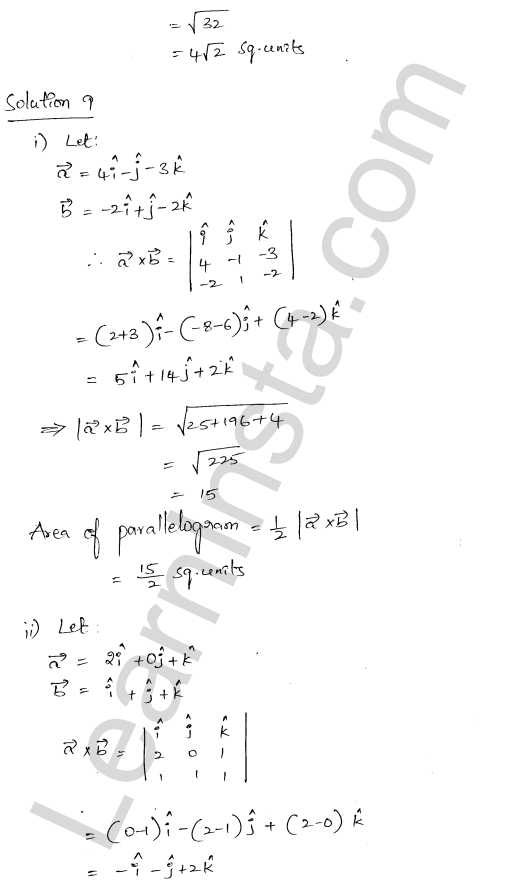 RD Sharma Class 12 Solutions Chapter 25 Vector or Cross Product Ex 25.1 1.9
