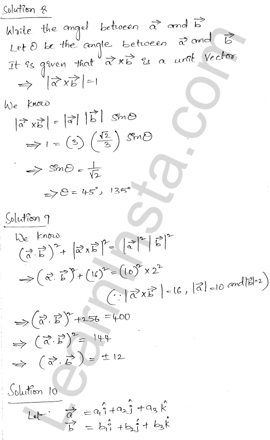 RD Sharma Class 12 Solutions Chapter 25 Vector or Cross Product VSAQ 1.3