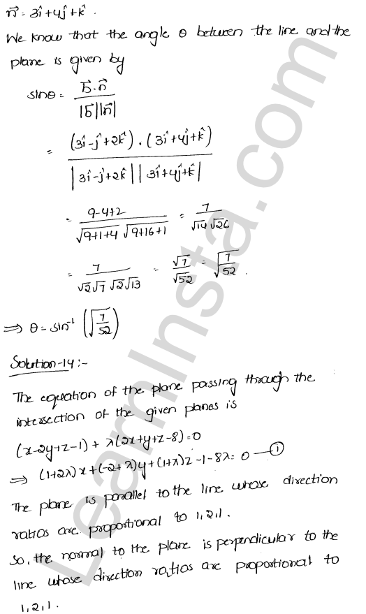 RD Sharma Class 12 Solutions Chapter 29 The plane Ex 29.11 1.10