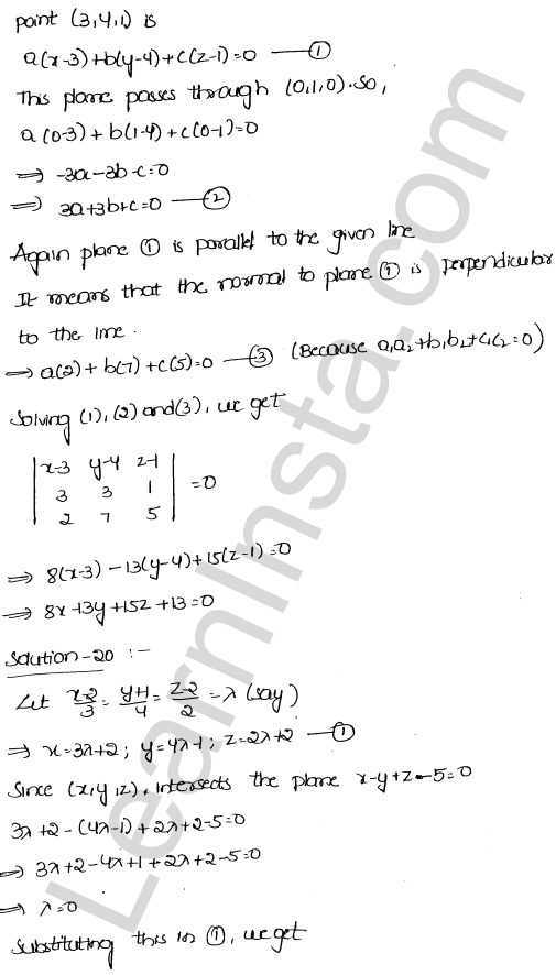 RD Sharma Class 12 Solutions Chapter 29 The plane Ex 29.11 1.16