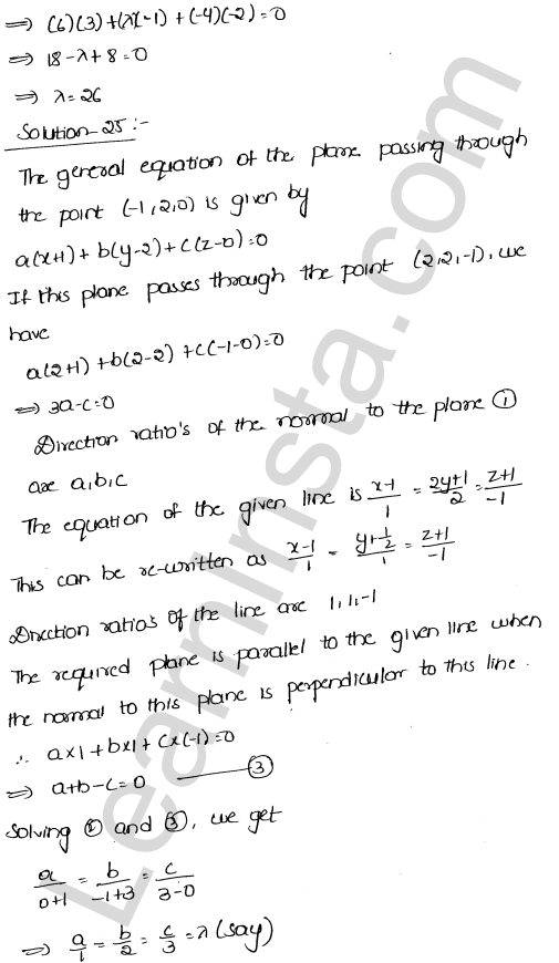 RD Sharma Class 12 Solutions Chapter 29 The plane Ex 29.11 1.20