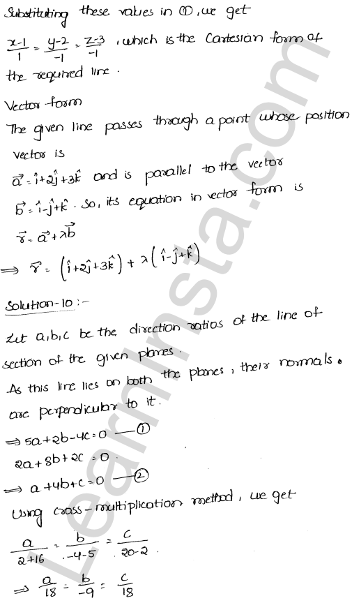 RD Sharma Class 12 Solutions Chapter 29 The plane Ex 29.11 1.7