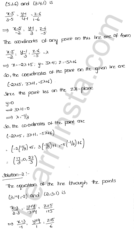 RD Sharma Class 12 Solutions Chapter 29 The plane Ex 29.12 1.2