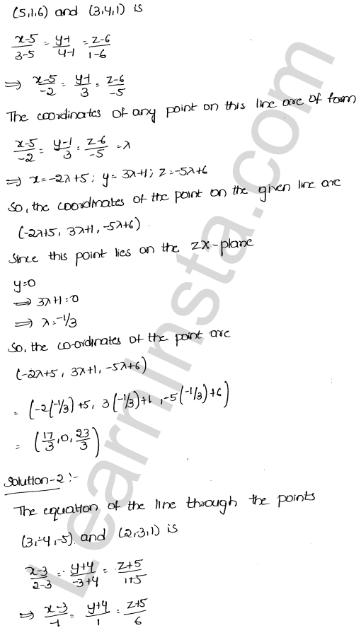 RD Sharma Class 12 Solutions Chapter 29 The plane Ex 29.12 1.3