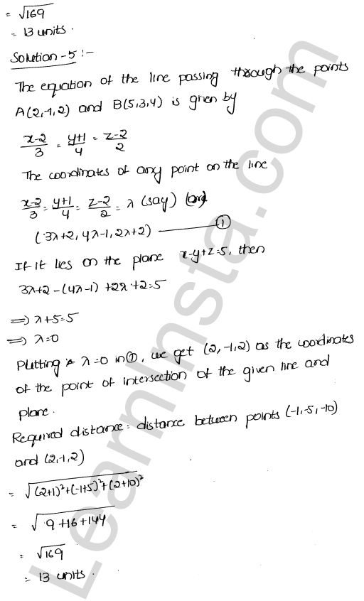 RD Sharma Class 12 Solutions Chapter 29 The plane Ex 29.12 1.6