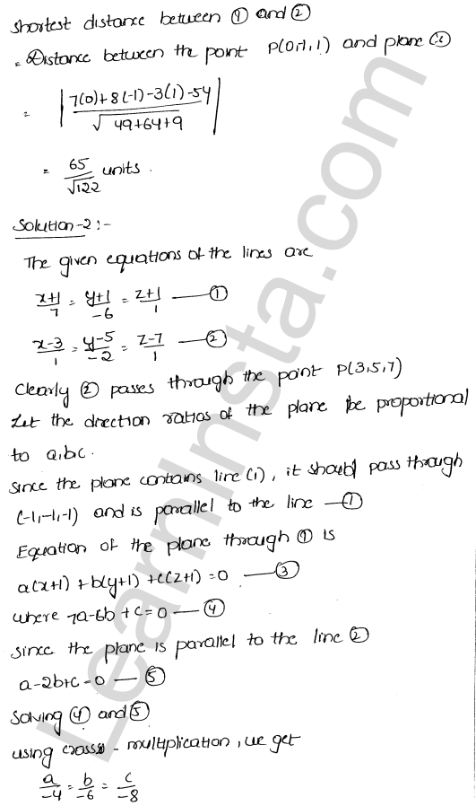 RD Sharma Class 12 Solutions Chapter 29 The plane Ex 29.14 1.2