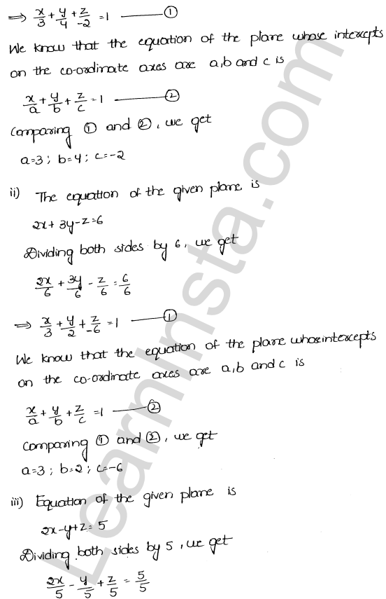RD Sharma Class 12 Solutions Chapter 29 The plane Ex 29.2 1.2